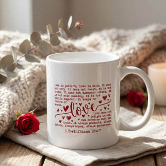 Christlicher Bibelvers Inspirierender Valentinstag Kaffeetasse