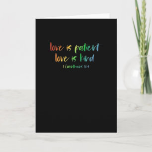 Christlicher Bibelvers Liebe ist geduldig Liebe is Karte