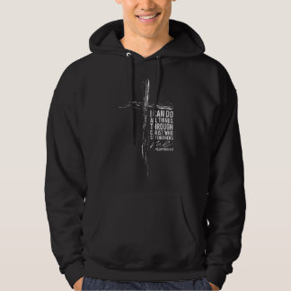 Christlicher Bibelvers religiöses Kreuz Hoodie