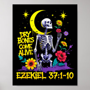 Christlicher Bibelvers Trockene Knochen werden leb Poster