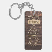 Christlicher Bibelverse Gebet Gold Text auf Holz Schlüsselanhänger (Vorderseite links)