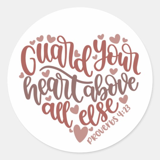 Christlicher Bibelverse ✝️ Herzschutz Runder Aufkleber (Vorderseite)