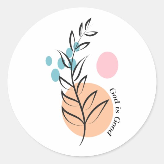 Christlicher Bibelverse Klassischer Rundaufkleber Runder Aufkleber (Vorderseite)