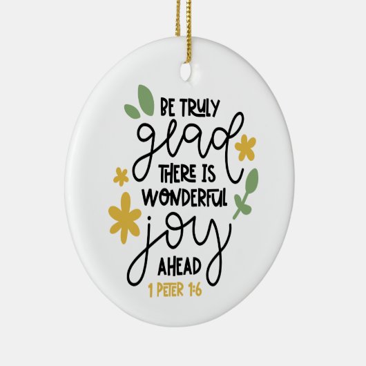 Christlicher Bibelverse wird wirklich glatt 1Peter Keramik Ornament (Rechts)