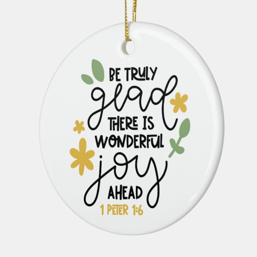 Christlicher Bibelverse wird wirklich glatt 1Peter Keramik Ornament (Links)