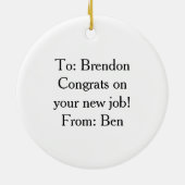 Christlicher Bibelverse wird wirklich glatt 1Peter Keramik Ornament (Hinten)