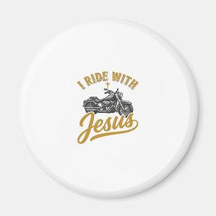Christlicher Biker Ich Fahre Mit Jesus Vintage Mot Magnet