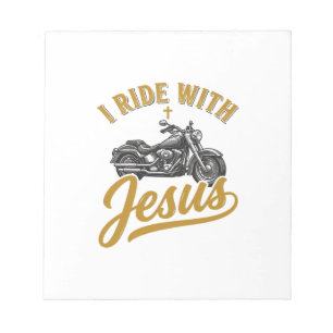 Christlicher Biker Ich Fahre Mit Jesus Vintage Mot Notizblock