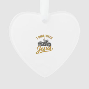 Christlicher Biker Ich Fahre Mit Jesus Vintage Mot Ornament