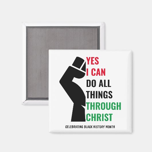 Christlicher BLACK HISTORY MONAT Magnet (Vorderseite/Rückseite)