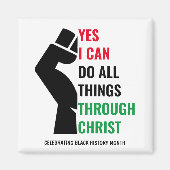 Christlicher BLACK HISTORY MONAT Magnet (Vorne)