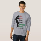 Christlicher BLACK HISTORY MONAT Sweatshirt (Vorne ganz)