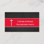 Christlicher Black Leather Grunge Visitenkarte (Vorderseite)