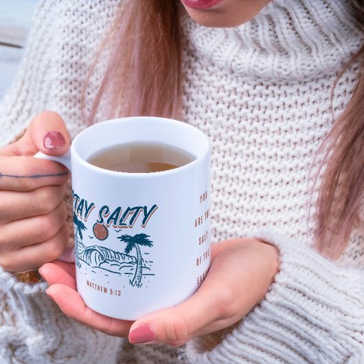 Christlicher Bleibe Salty Matthew 5:13 Retro Stran Kaffeetasse
