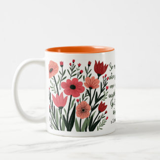 Christlicher Blumengestalteter Becher Zweifarbige Tasse