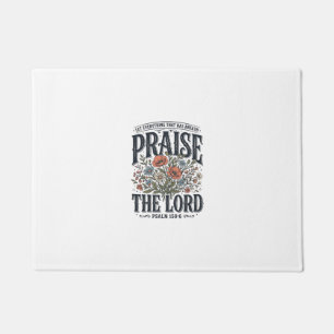 Christlicher Blumenschmuck Lobet den Herrn Psalm 1 Fußmatte