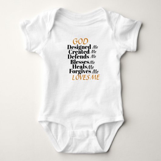 Christlicher Bodysuit Baby Strampler (Vorderseite)