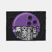 Christlicher Bowling Funny Personalisiert Team Ges Fleecedecke (Vorderseite (Horizontal))