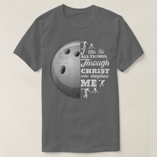Christlicher Bowling Funny Personalisiert Team Ges T-Shirt (Design vorne)