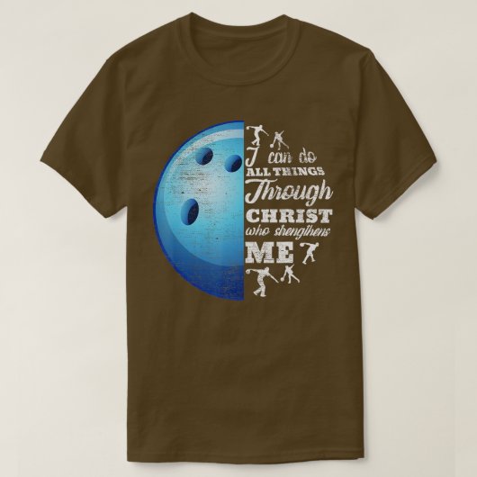 Christlicher Bowling Funny Personalisiert Team Ges T-Shirt (Design vorne)