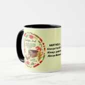 Christlicher BREAD DES LEBENS Glückwunsch Erntedan Tasse (Vorderseite Links)