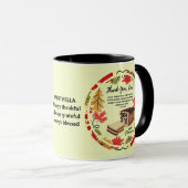 Christlicher BREAD DES LEBENS Glückwunsch Erntedan Tasse (VorderseiteRechts)