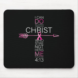 Christlicher Brustkrebs Kreuz Religiöse Bibel Vers Mousepad