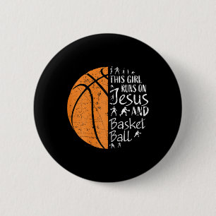 Christlicher Bysketbyll gibt Frauen Teen Girls Jes Button
