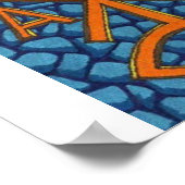 Christlicher Chi-Rho-Fisch Poster (Ecke)