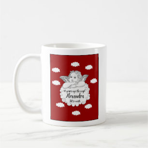 Christlicher Cloud Angel Happy 90. Geburtstag Rot Kaffeetasse
