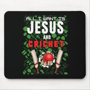 Christlicher Cricketspieler Lustiger Spruch Alles Mousepad