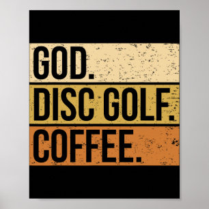 Christlicher Disc-Golf-Spieler sagt I Gott. Disc G Poster