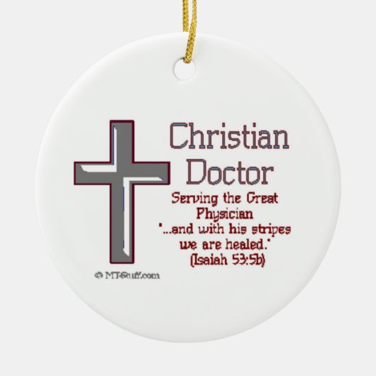 Christlicher Doktor Keramik Ornament (Vorne)