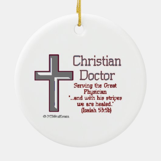 Christlicher Doktor Keramik Ornament (Hinten)
