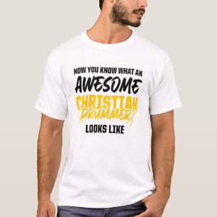 Christlicher Drummer Church Worship Drum Player 59 T-Shirt