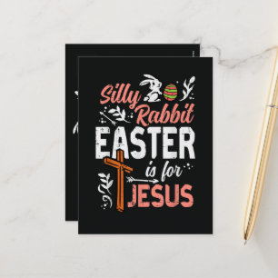 Christlicher Dummer Hase Ostern für Jesus Feiertagspostkarte