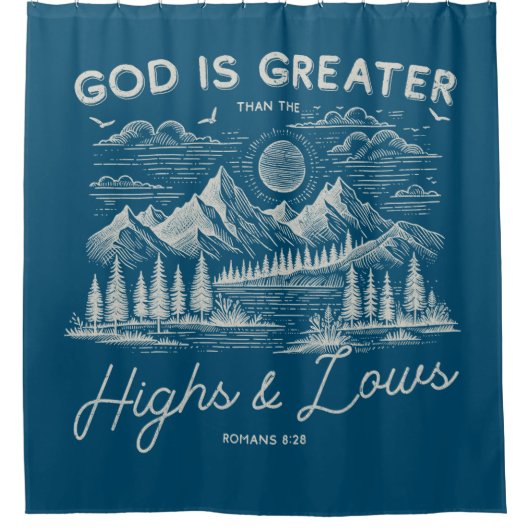 Christlicher Duschvorhang (Vorderseite)