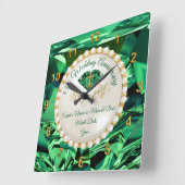 CHRISTLICHER Emerald, 55 Jahre Jubiläum-Geschenk Quadratische Wanduhr (Winkel)