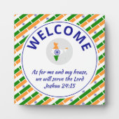 CHRISTLICHER Empfang durch INDIA-Flag Fotoplatte (Vorderseite)