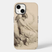 Christlicher Engel auf Stein Case-Mate iPhone Hülle (Rückseite)