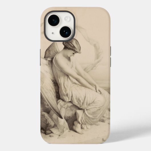 Christlicher Engel auf Stein Case-Mate iPhone Hülle (Rückseite)