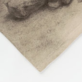 Christlicher Engel auf Stein Fleecedecke (Ecke)