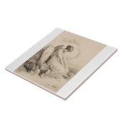 Christlicher Engel auf Stein Fliese (Seite)