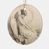 Christlicher Engel auf Stein Keramik Ornament (Links)