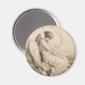 Christlicher Engel auf Stein Magnet (Vorderseite/Rückseite)
