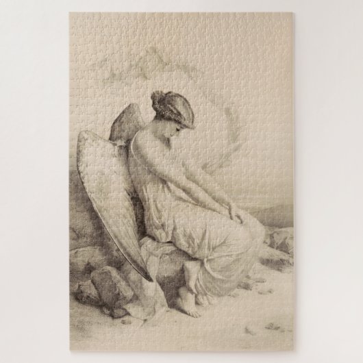 Christlicher Engel auf Stein Puzzle (Vertikal)