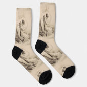 Christlicher Engel auf Stein Socken (Rechts)