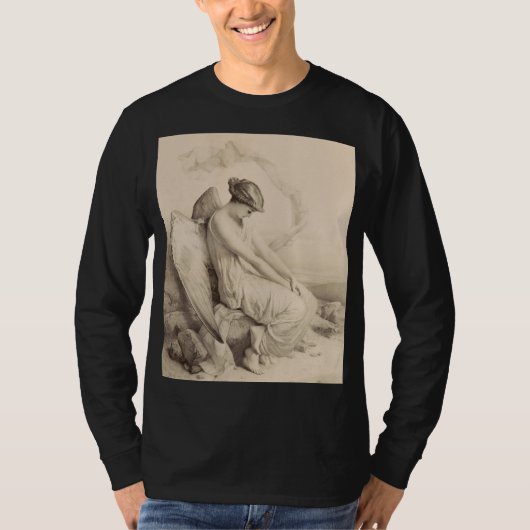 Christlicher Engel auf Stein T-Shirt (Vorderseite)