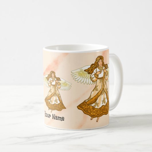 Christlicher Engel im Herbst Kaffeetasse (VorderseiteRechts)