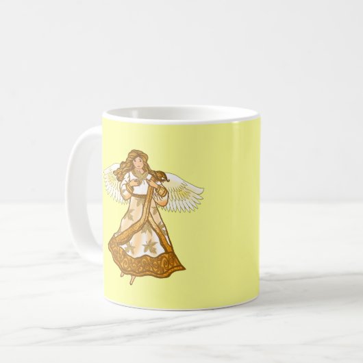 Christlicher Engel im Herbst Kaffeetasse (Vorderseite Links)